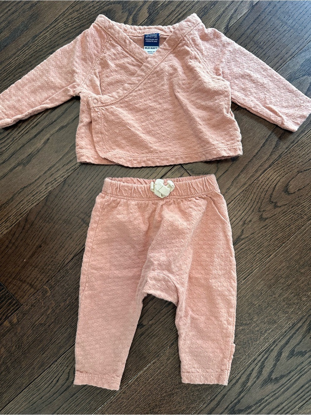 Old Navy Dusty Pink Baby Kimono-Style Top & Pants Set